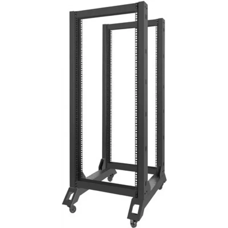 Lanberg OR01-6827-B rack 27U vrijstaand frame zwart (OR01-6827-B)