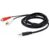 Equip 147093 audiokabel, 2 x RCA-female naar 3,5 mm male, 2,5 m, zwart