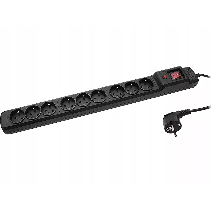 Overspanningsbeveiliging Armac M9/15/CZ zwart 9 AC-stopcontacten 250V 1,5m