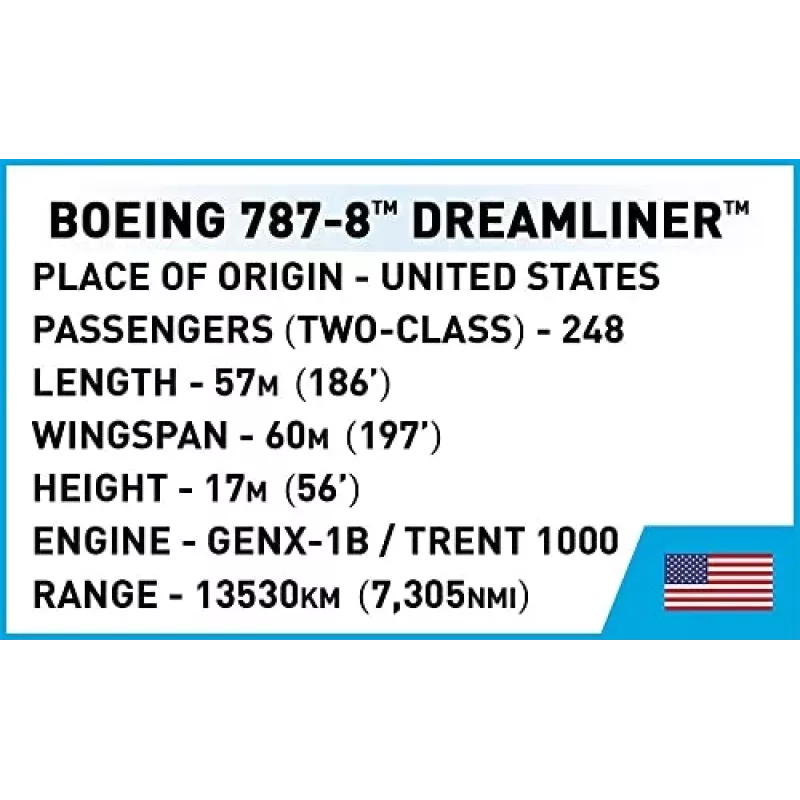COBI Boeing 787-8™ DREAMLINER™ vliegtuig
