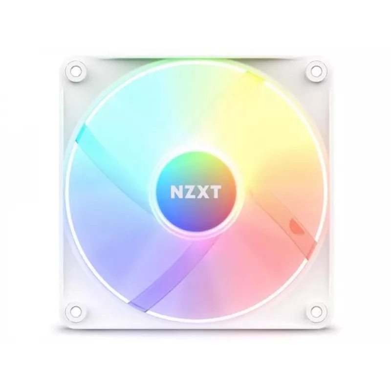 NZXT F120 RGB Core RF-C12SF-W1 120 mm behuizingsventilator, 500–1800 RPM, PWM, wit