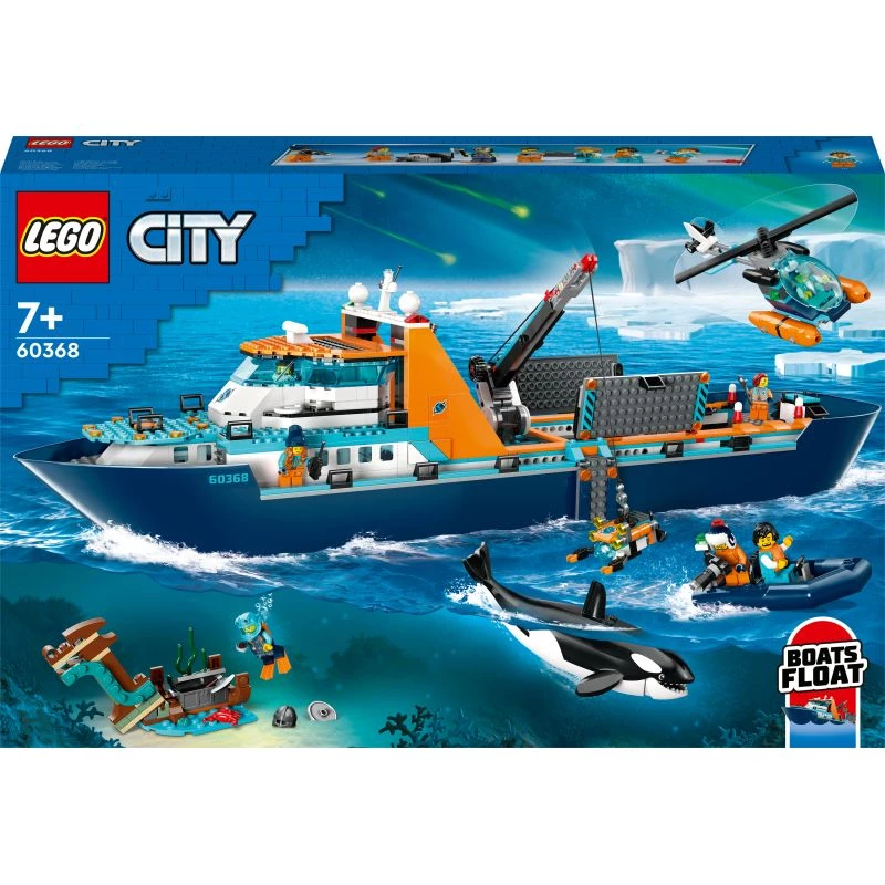 Constructiespeelgoed LEGO City Arctische expeditie schip 60368 — 815 onderdelen, 7+ jaar, bevat 4 minifiguren