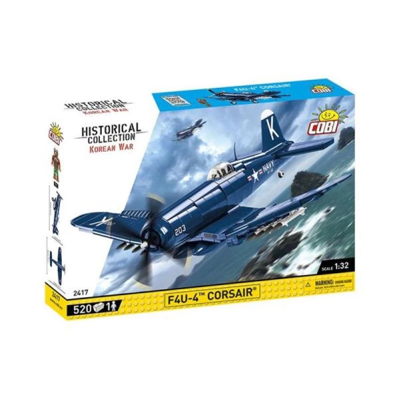 Bouwstenen COBI F4U-4 Corsair 520 stuks Koreaanse Oorlog