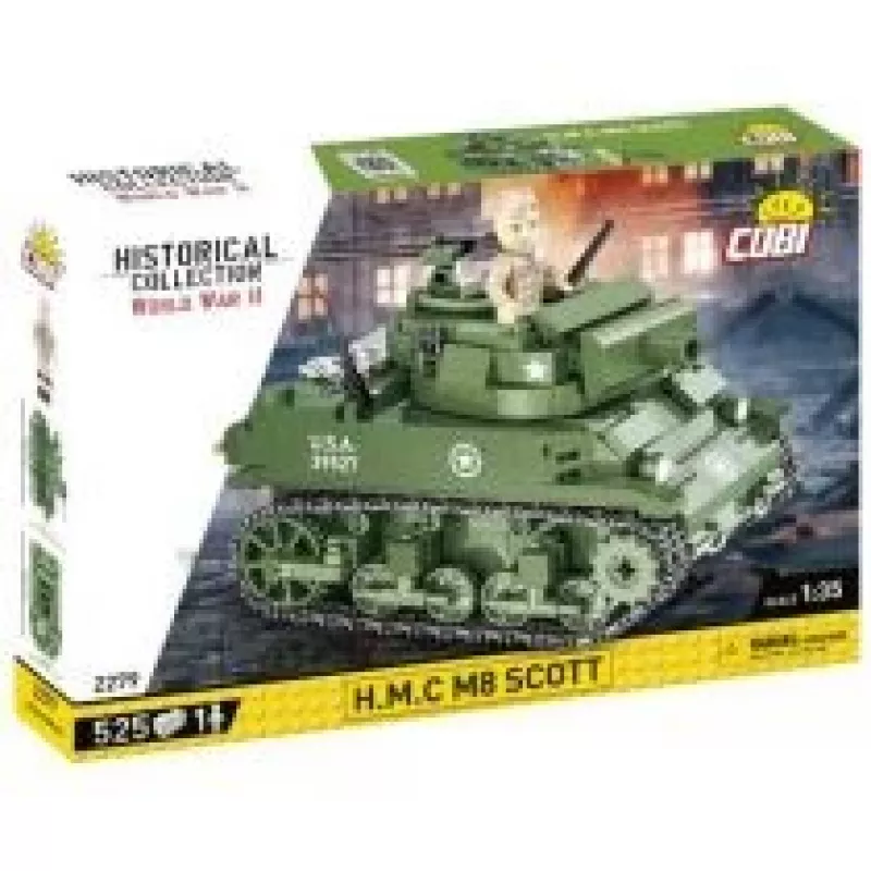 Bouwstenen COBI H.M.C M8 Scott 525 onderdelen Tweede Wereldoorlog