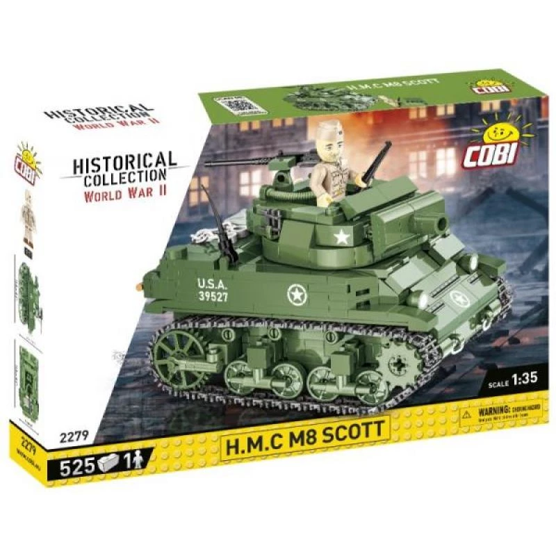Bouwstenen COBI H.M.C M8 Scott 525 onderdelen Tweede Wereldoorlog