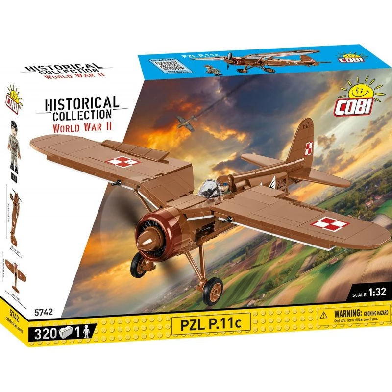 Bouwset COBI PZL P.11c 320 onderdelen Tweede Wereldoorlog