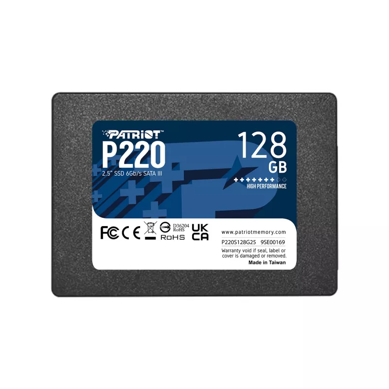 2,5 Patriot P220 128 GB (zwart, SATA III 6 Gb/s, 2,5)