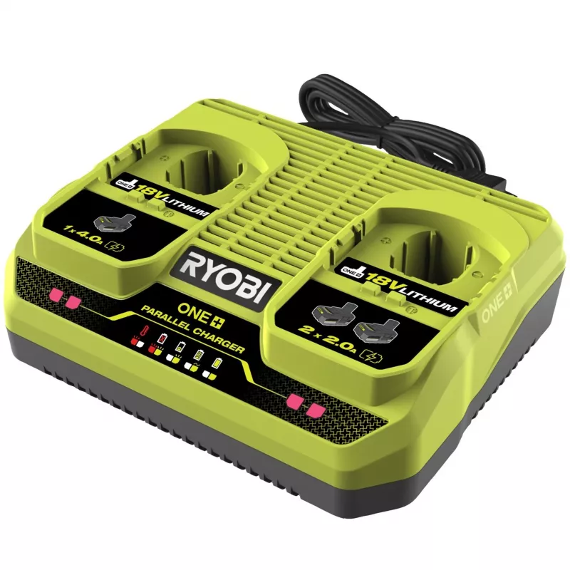 Acculader 18V / 2 poorten