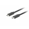 USB-C-naar-USB-C-kabel LANBERG CA-CMCM-32CU-0010-BK — USB 3.2 Gen 2, 1 m, zwart, 100 W laadvermogen, 4K-video