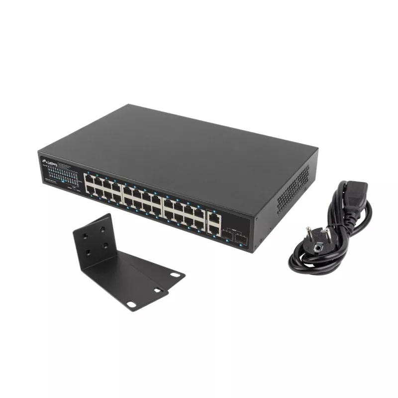 Unmanaged switch Lanberg RSGE-24P-2GE-2S-250 24 poorten rackmontage