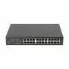 Unmanaged switch LANBERG RSGE-24 — 24× Gigabit Ethernet 1U, rack-monteerbaar, zwart