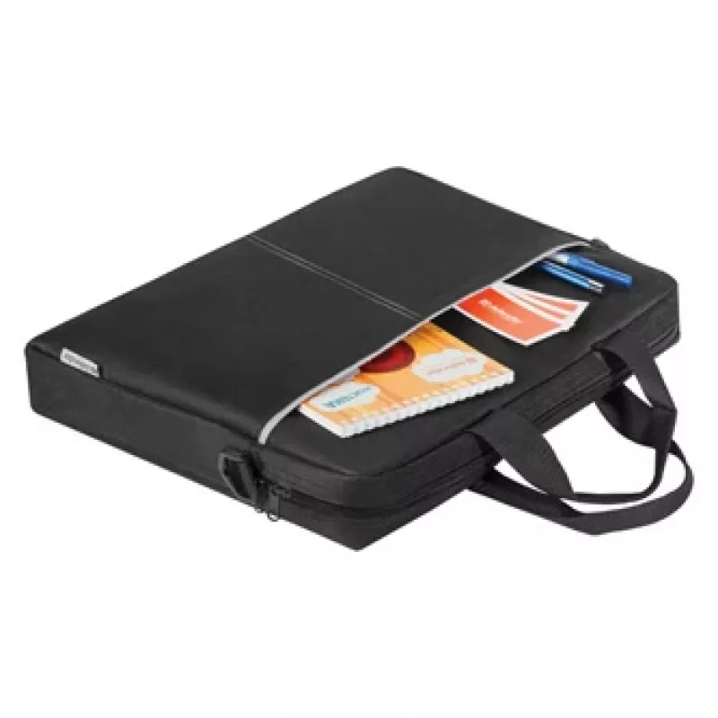 Laptoptas DEFENDER Lite 39,6 cm (15,6 inch) zwart/grijs, polyester, rits, draaggreep, afneembare schouderriem