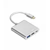 USB-C-adapter-hub TB AKTBXVAU3HMPDAV — 3-in-1: HDMI + USB-A + USB-C PD, zilver