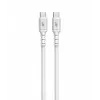 USB C - USB C kabel 1m. silicone wit