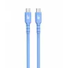 USB C - USB C kabel 1m. silicone blauw