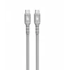 USB C - USB C kabel 1 m. silicone grijs