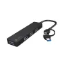 USB-hub NATEC Mayfly USB 3.2 Gen 1 Type-A Type-C 5000 Mbit/s zwart