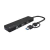 USB-hub NATEC Mayfly USB 3.2 Gen 1 Type-A Type-C 5000 Mbit/s zwart