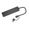 USB-hub NATEC Mayfly USB 3.2 Gen 1 Type-A Type-C 5000 Mbit/s zwart