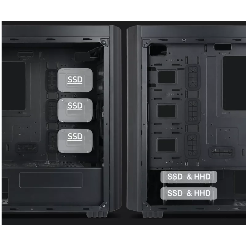 Gembird Fornax K500 ATX computerbehuizing, midi-tower, zwart
