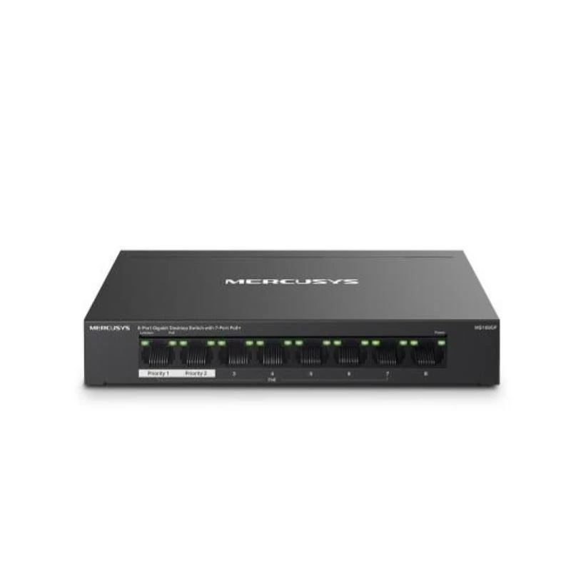Mercusys MS108GP 8-poorts Gigabit desktop switch met 7 PoE-poorten