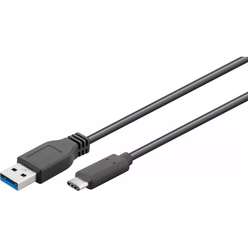 Wentronic Goobay USB 3.0 SuperSpeed kabel > USB-C™, zwart, 2 m - USB 3.0-stekker (type A) > USB-C-stekker (71221)