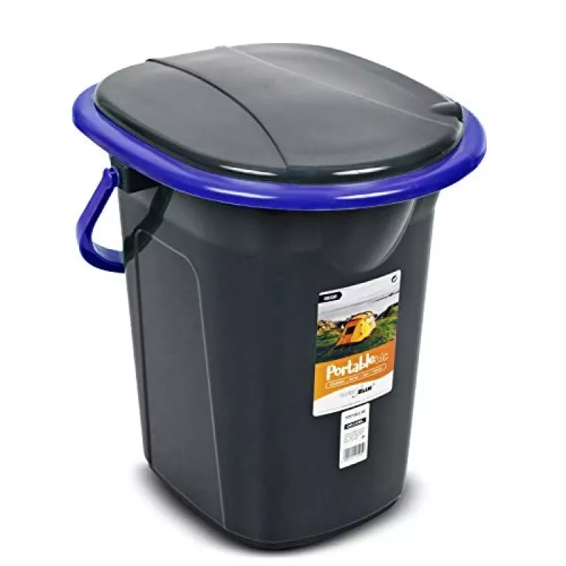 GreenBlue GB320BB draagbare campingtoiletemmer, 19 l, zwart/marineblauw