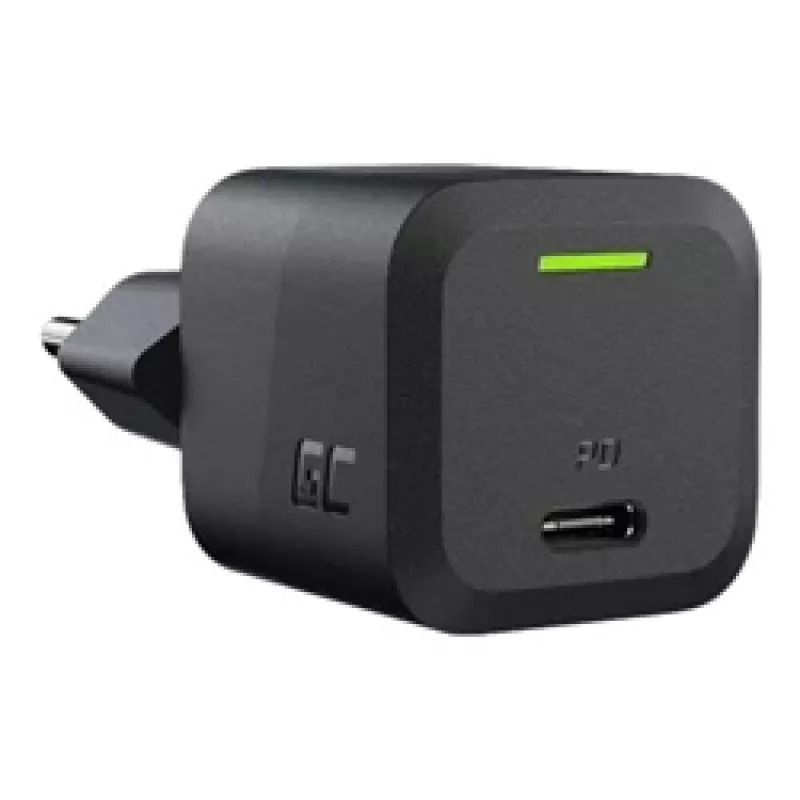 Oplader voor mobiele apparaten Green Cell CHARGC06, USB-C 33W, Quick Charge 3.0, AC-ingang 100–240V, zwart