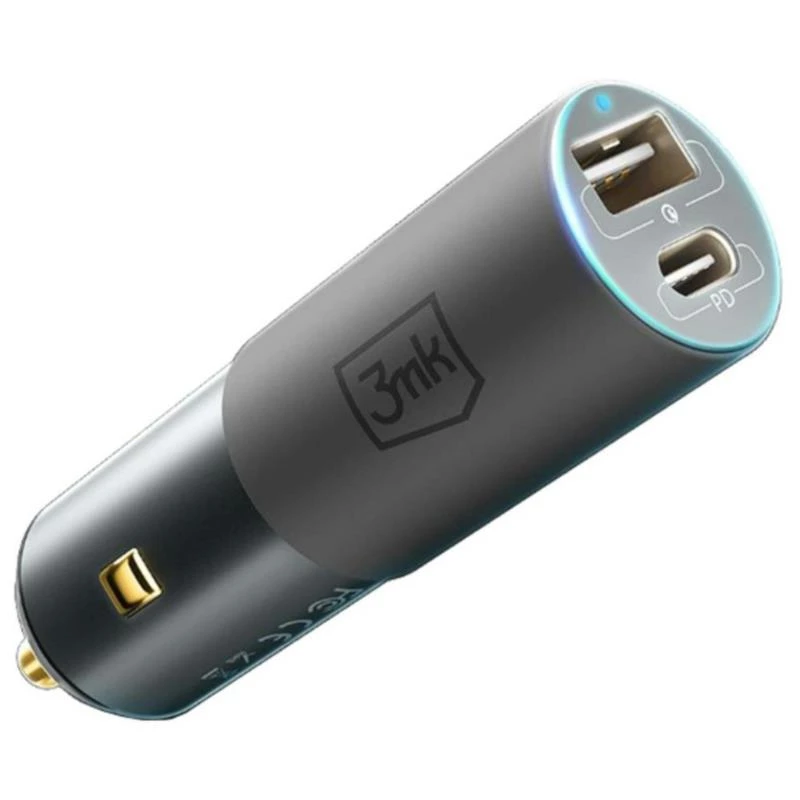 3MK autolader voor mobiele telefoons zwart aantal aansluitingen: 2