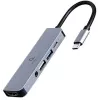 Gembird A-CM-COMBO5-02 laptop-dock/poortreplicator bekabeld USB 3.2 Gen 1 (3.1 Gen 1) Type-C zilver