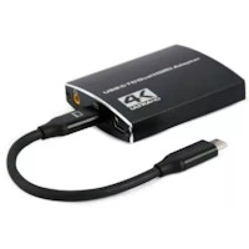 Gembird A-CM-HDMIF2-01 USB-C naar dual-HDMI-adapter, 4K 60Hz, zwart
