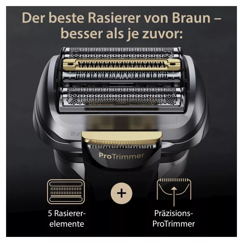Braun Series 9 Pro+ 9565cc nat- & droogscheerapparaat foliescheerapparaat trimmer metallic