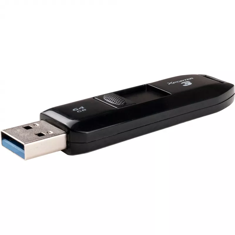 USB-flashdrive PATRIOT Xporter 64 GB USB Type-A 3.2 Gen 1 (schuif, zwart, 80 MB/s)