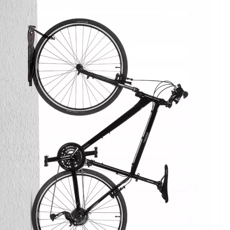 Wandgemonteerde fietsendrager MACLEAN MC-432, verticale fietshouder, verstelbare breedte, max. belasting 30 kg, zwart