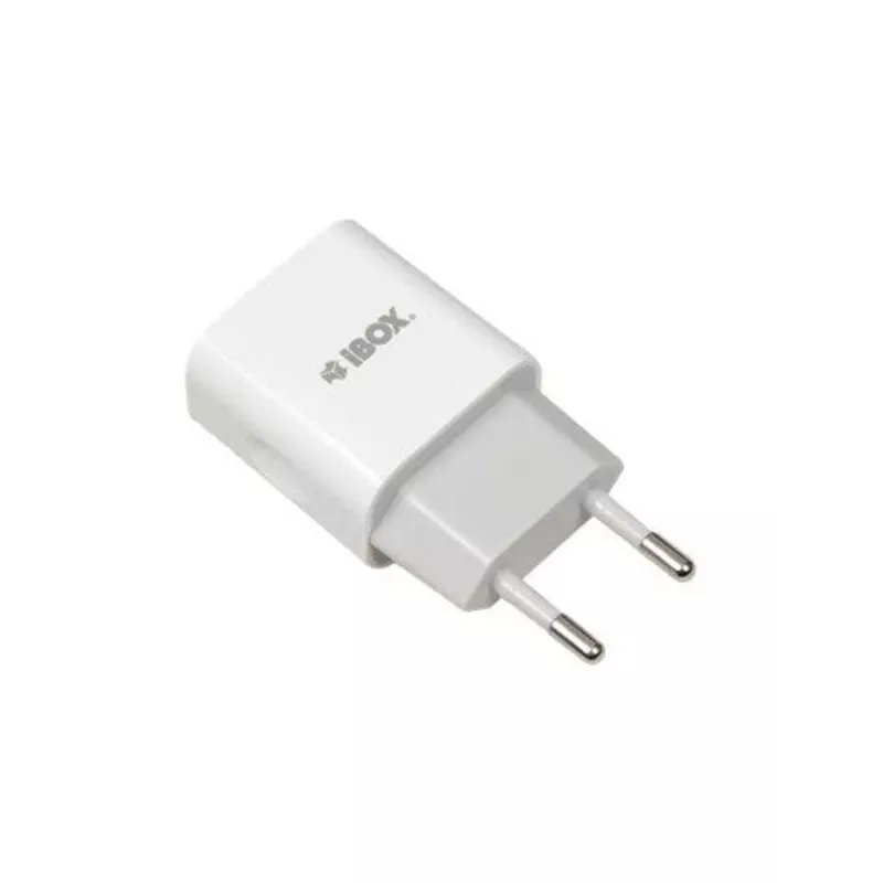 AC indoor oplader IBOX C-35 universeel wit — 5 V max, 0,3 A ingang, 1 A USB-uitgang