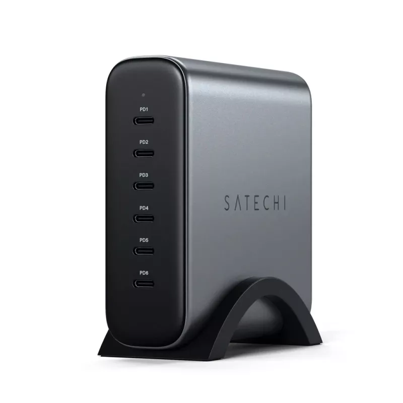 Indoor-oplader Satechi ST-C200GM-EU universeel grijs 6 USB Type-C-aansluitingen