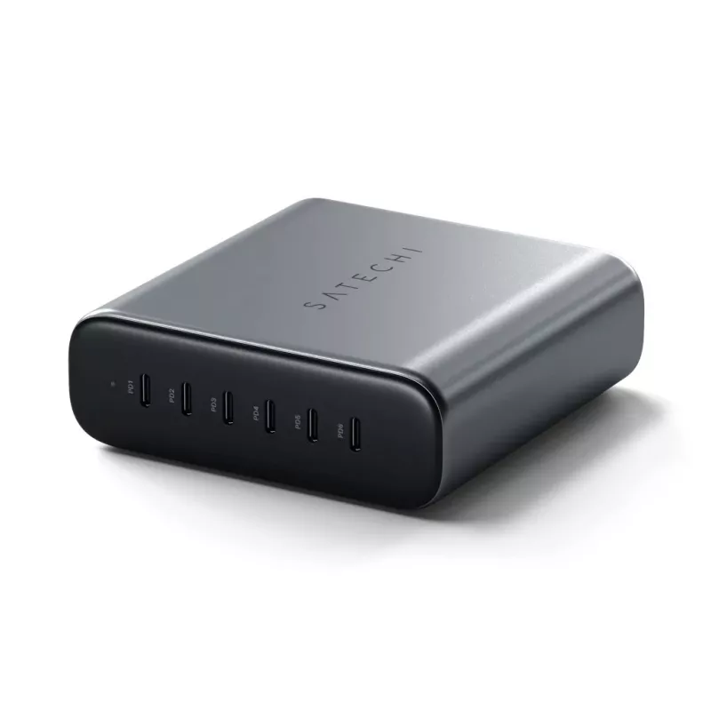 Indoor-oplader Satechi ST-C200GM-EU universeel grijs 6 USB Type-C-aansluitingen