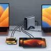 Indoor-oplader Satechi ST-C200GM-EU universeel grijs 6 USB Type-C-aansluitingen