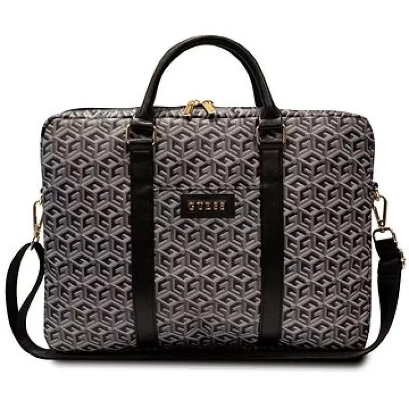 Guess GCube Stripes Tas voor 16 inch laptop Zwart - GUCB15HGCFSEK