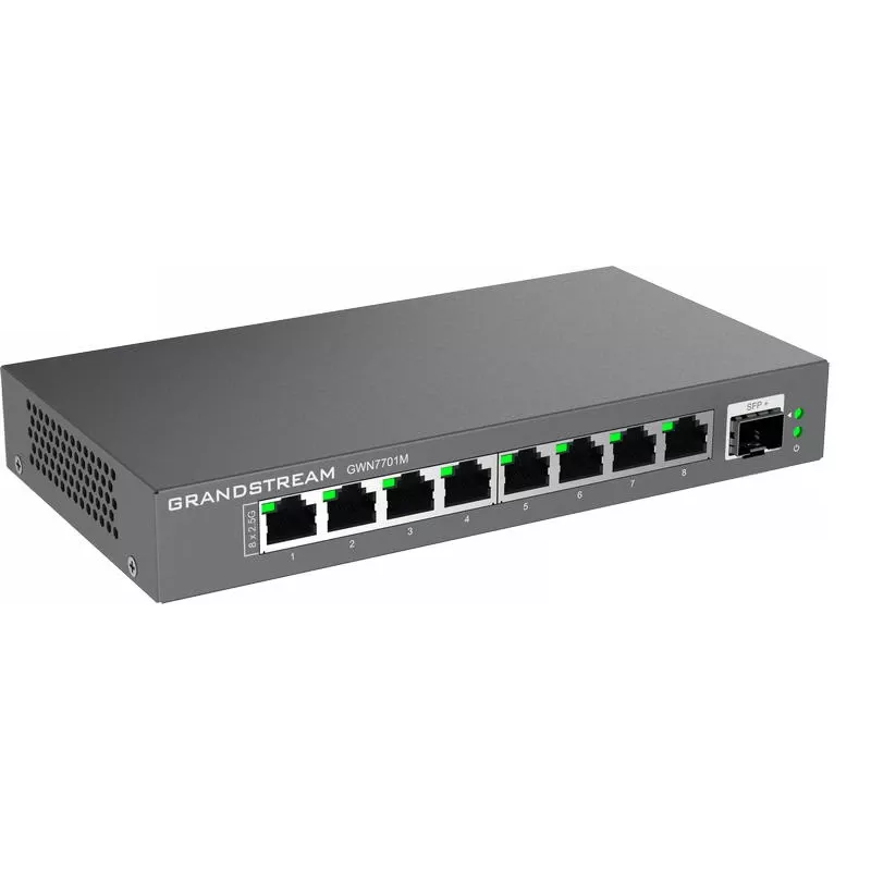 Grandstream Networks GWN7701M netwerkswitch unmanaged 2.5G Ethernet (100/1000/2500) zwart