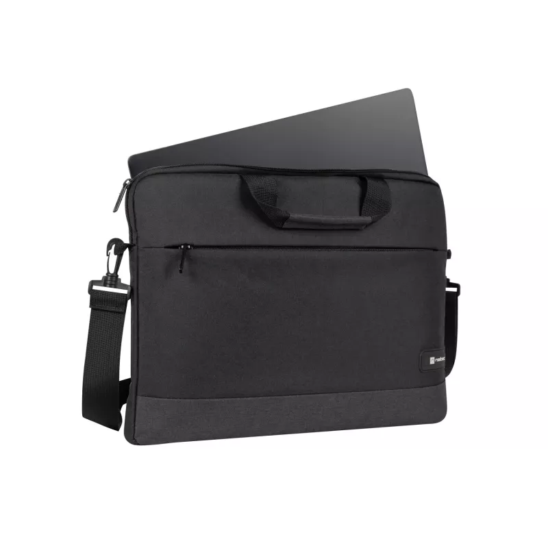 Aktetas NATEC Goa voor 39,6 cm (15,6 inch) laptops, polyester, 1 vak, schouderband, zwart