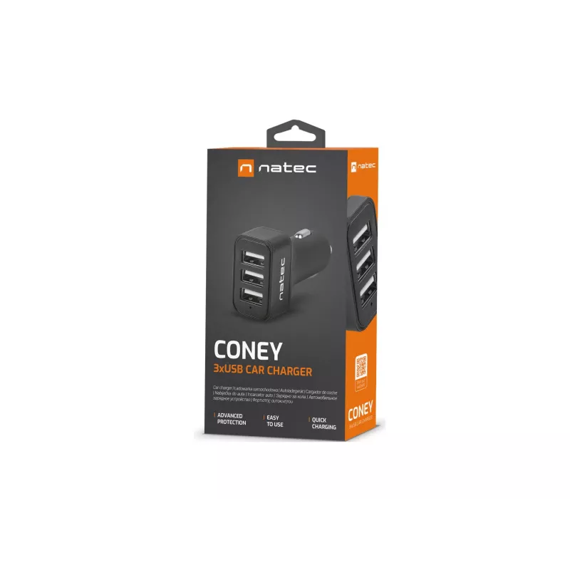 Auto-oplader NATEC Coney NUC-1981 universeel snelladen 12-24V