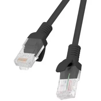 Netwerkkabel LANBERG PCU5-20CC-0025-BK RJ-45 Cat5e 0,25 m zwart, U/UTP, CCA, AWG26