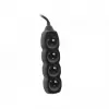 Tracer PowerCord verlengsnoer, 4 stopcontacten, 3 m, zwart