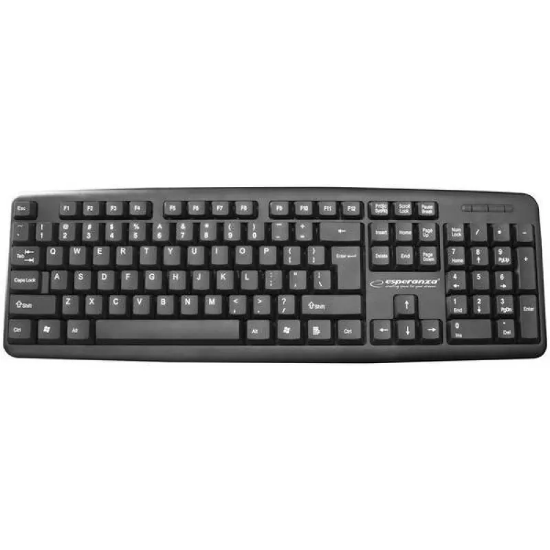 Bekabeld toetsenbord ESPERANZA EK134 Full-Size 100% USB, zwart, 1,45 m kabel