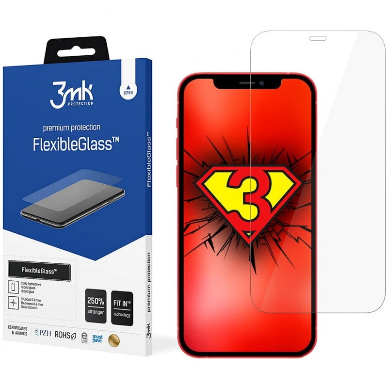 3MK FlexibleGlass displayschermfolie voor iPhone 12/12 Pro