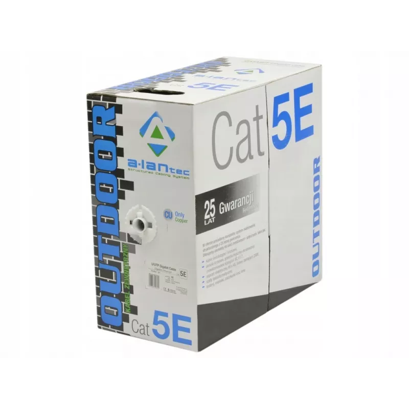 Alantec KIU5OUTS305Q netwerkkabel zwart 305 m Cat5e U/UTP (UTP) (KIU5OUTS305Q)