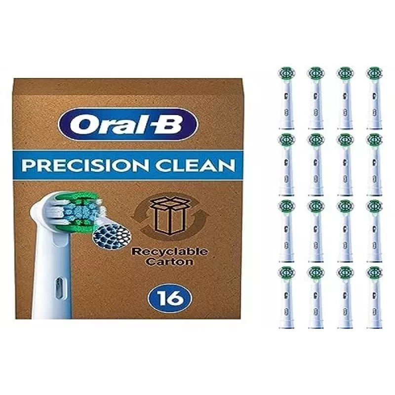 Oral B Precision Clean opzetborstels 16 stuks wit