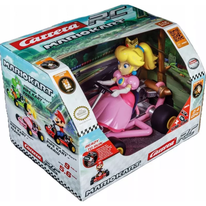 Carrera RC 370200986P Mario Kart Pipe Kart Peach, 2,4 GHz, accuduur 30 min, vanaf 6 jaar