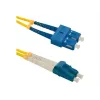 Qoltec - patchkabel - singlemode SC/UPC (M) naar singlemode LC/UPC (M) - 1 m - glasvezel - duplex - 9/125 micrometer - G.652D